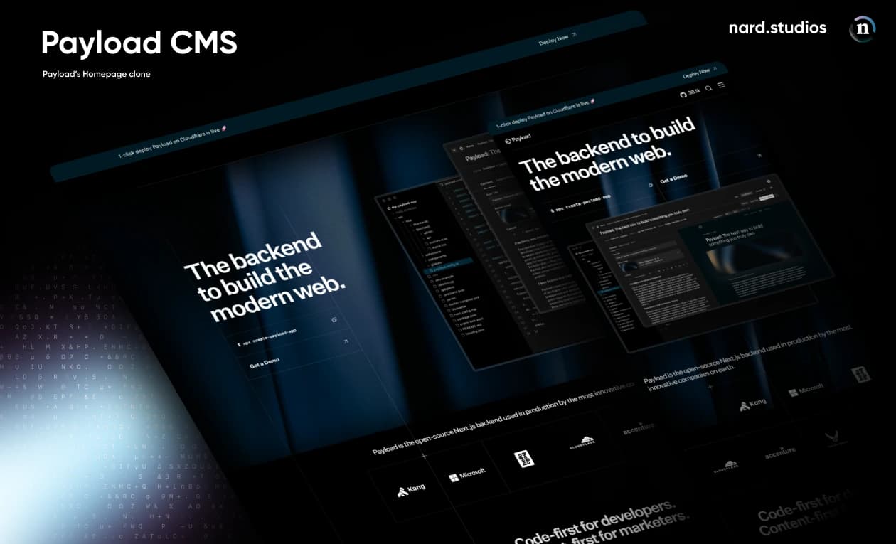 Payload's homepage banner